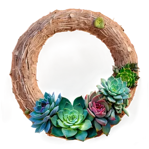 Succulent Wreath Png 05242024 PNG image