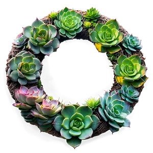 Succulent Wreath Png 61 PNG image