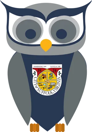 Suffolk Virginia Owl Mascot PNG image