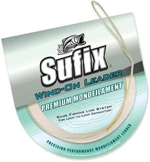 Sufix Wind On Leader Fishing Line Packaging PNG