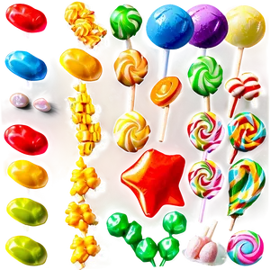 Sugar Coated Candies PNG Ekj PNG