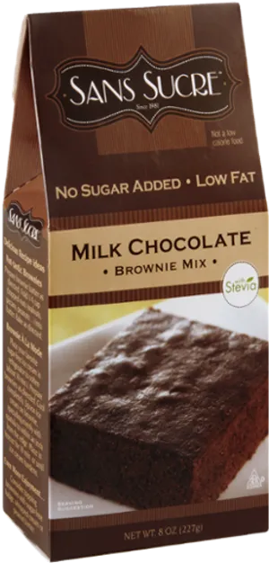 Sugar Free Low Fat Milk Chocolate Brownie Mix PNG