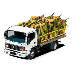 Sugarcane Delivery Truck PNG Aft82