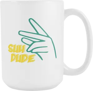 Suh Dude Hand Gesture Mug PNG image