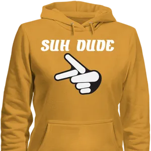 Suh Dude Hoodie Mustard Yellow PNG image