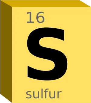 Sulfur Element Periodic Table PNG image