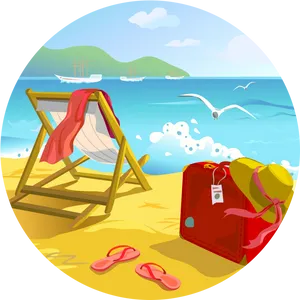 Summer Beach Vacation Clipart PNG image