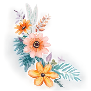 Summer Boho Flowers PNG Gay6 PNG