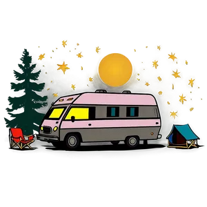 Summer Camping Under The Stars PNG 05212024