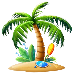 Summer Cartoon Palm Tree Png 50 PNG image