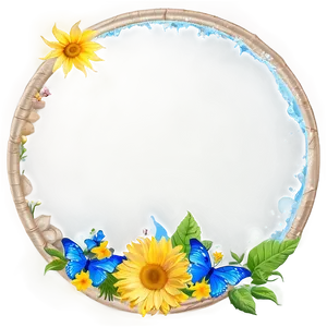 Summer Circle Frame PNG 53 PNG
