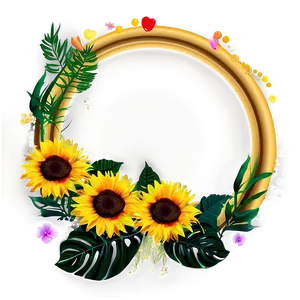 Summer Circle Frame PNG Kbk48 PNG
