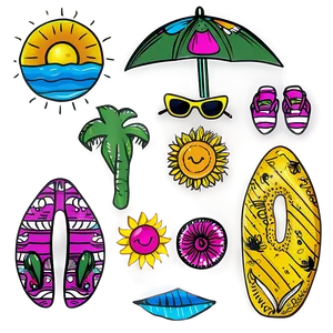 Summer Doodle PNG Wli19
