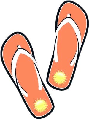Summer Flip Flops Illustration.png PNG