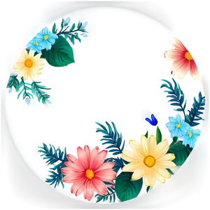 Summer Flower Circle Png 06252024 PNG image