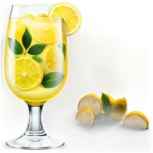 Summer Lemonade Glass PNG 05252024