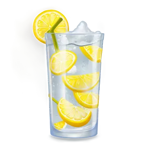 Summer Lemonade Glass PNG Aaw73