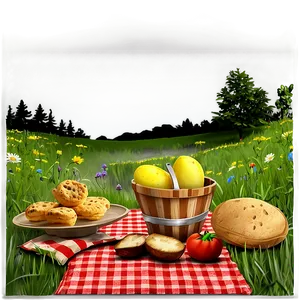 Summer Meadow Picnic PNG 26