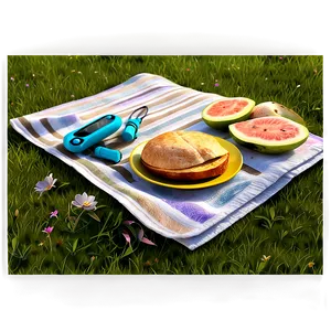 Summer Meadow Picnic PNG 35