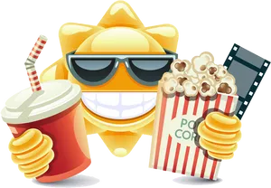 Summer Movie Night Sun Clipart PNG image
