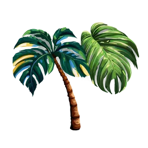 Summer Palm Leaves PNG 14