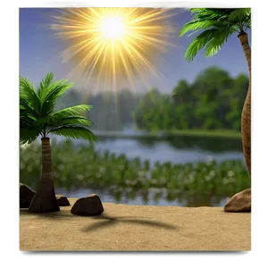 Summer Sun Flare PNG Phf