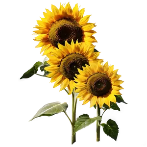 Summer Sunflower Field PNG 21