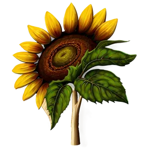 Summer Sunflower Sticker Png 46 PNG image