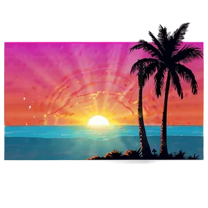 Summer Sunset Glow Png Oot PNG image