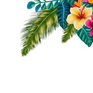 Summer Tropical Border Png Wrc PNG image