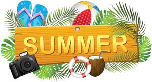 Summer Vacation Concept PNG image
