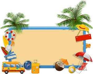 Summer Vacation Frame Template