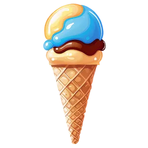 Summer Vibes Ice Cream Cone PNG Qie18 PNG