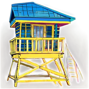 Summer Vibes Lifeguard Tower PNG Ude81 PNG