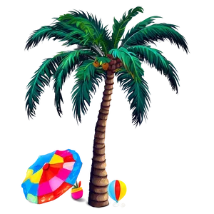 Summer Vibes Palm Tree PNG Pau PNG