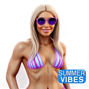 Summer Vibes Party Flyer PNG Erx80 PNG