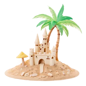 Summer Vibes Sand Castle PNG Sww PNG
