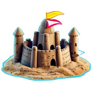 Summer Vibes Sand Castle PNG Xxs PNG