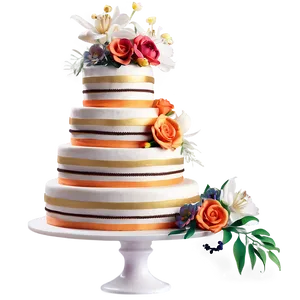 Summer Wedding Cake PNG 13
