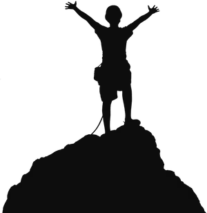 Summit Victory Pose Silhouette PNG image