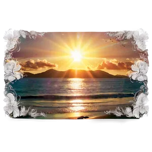 Sun Flare Beach View PNG 06122024 PNG