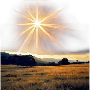 Sun Flare Landscape PNG Few