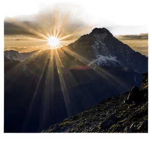 Sun Flare Mountain Peak PNG Fmu47 PNG