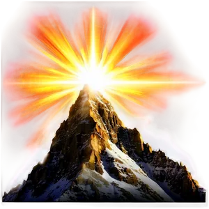 Sun Flare Mountain Peak PNG Nom49 PNG