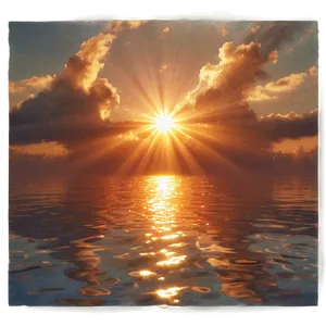 Sun Flare On Water PNG 06122024