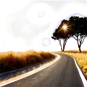 Sun Flare Road View PNG Egw PNG