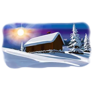 Sun Flare Winter Scene PNG Amu25 PNG