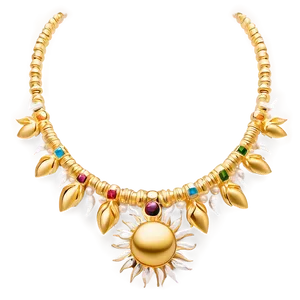 Sun Gold Necklace PNG Six PNG