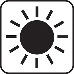 Sun Icon Simple Blackand White