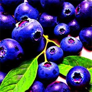 Sun-kissed Blueberries PNG Dol60